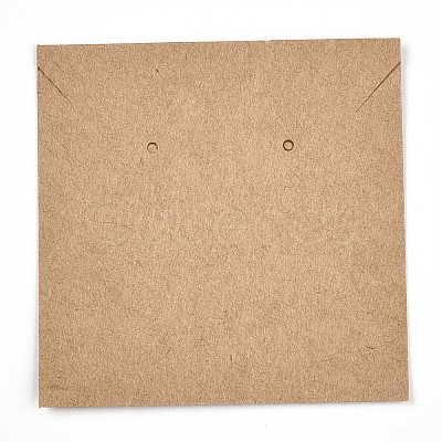 Kraft Paper Jewelry Necklace & Earrings Display Cards CDIS-T004-08-1