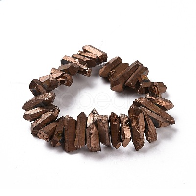 Natural Quartz Crystal Points Beads Strands G-K181-B30-1