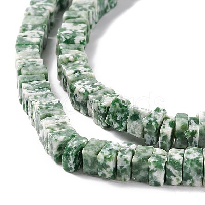 Natural Green Spot Jasper Beads Strands G-K326-01-1