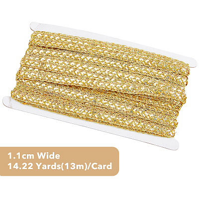 Sparkle Metallic Polyester Ribbon OCOR-WH0060-61B-1