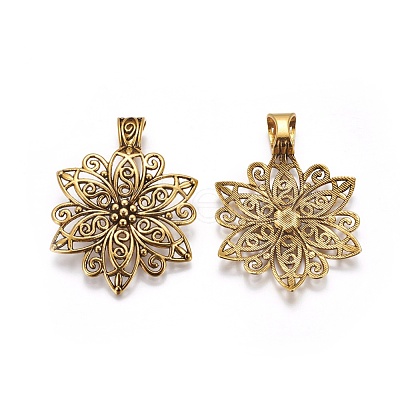 Tibetan Style Alloy Focal Pendants X-GLF9727Y-1