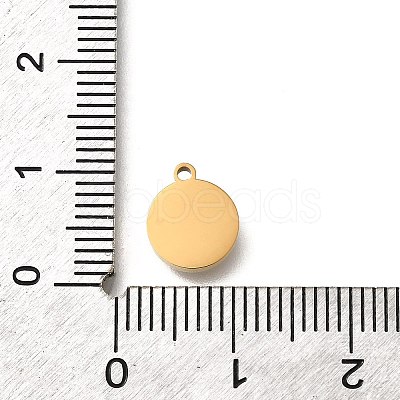304 Stainless Steel Flat Round Charms STAS-Q348-27A-G01-1
