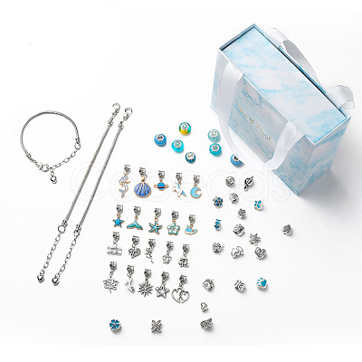 DIY Alloy European Bracelets Making Kits DIY-I108-01B-1