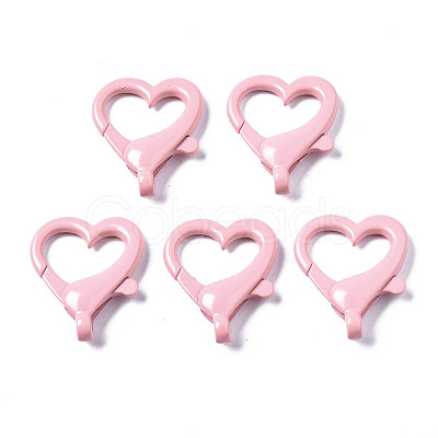 Spray Painted Eco-Friendly Alloy Lobster Claw Clasps PALLOY-T080-05K-NR-1