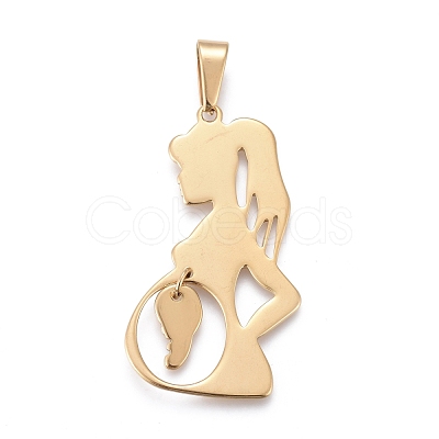 Mother's Day Gift 304 Stainless Steel Pendants STAS-F252-22G-1