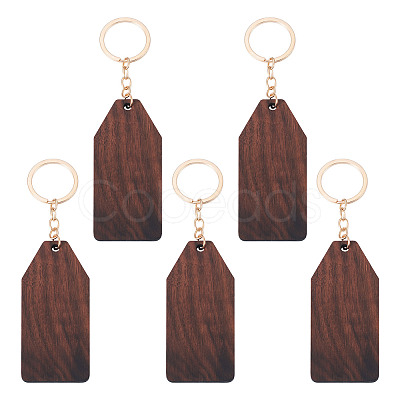 Walnut Wood Pendant Keychains KEYC-TAC0034-06E-1