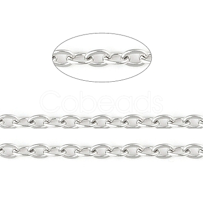 Tarnish Resistant 304 Stainless Steel Cable Chains CHS-F001-03P-1
