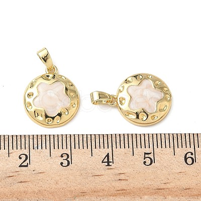 Brass Enamel Pendants KK-I371-30G-01-1
