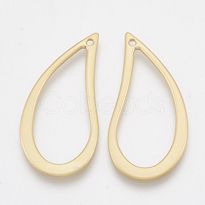 Smooth Surface Alloy Open Back Bezel Pendants PALLOY-S117-133-1