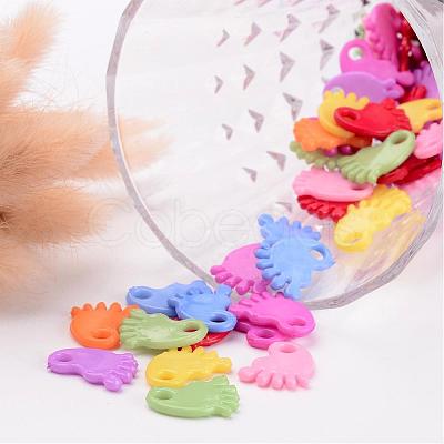 Baby Shower Ornaments Acrylic Baby Feet Pendants X-PAB215Y-1