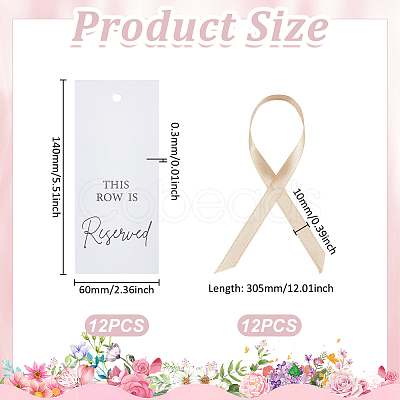 12Pcs Paper Seat Reserved Sign Hanging OFST-WH0004-095A-1