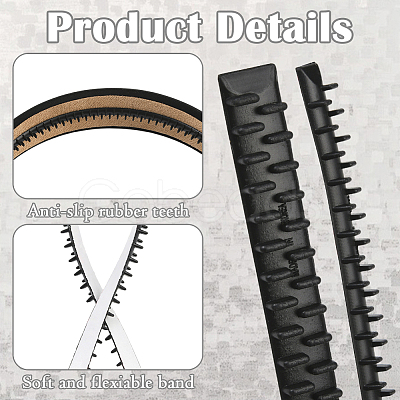10Pcs 2 Styles Resin Firm Headband Non-slip Strip FIND-SP0020-61-1