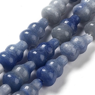 Dyed & Heated Natural Blue Aventurine Beads Strands G-P528-G03-01-1