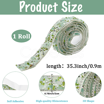 Resin Rhinestone Crystals Beaded Trim DIY-WH20050-05B-1