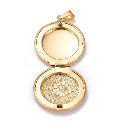 Ion Plating(IP) 316 Stainless Steel Locket Pendants STAS-K197-12G-1