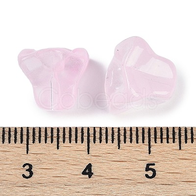 Transparent Spray Paint Glass Beads GLAA-H035-03-1