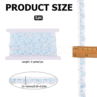 5 Yards Polyester Lace Ribbons SRIB-OC0001-11B-1