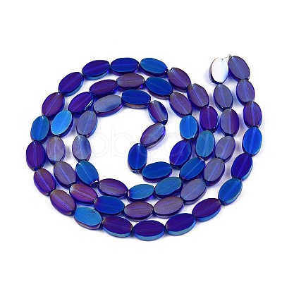 Painted Transparent Glass Beads Strands GLAA-E033-06C-01-1