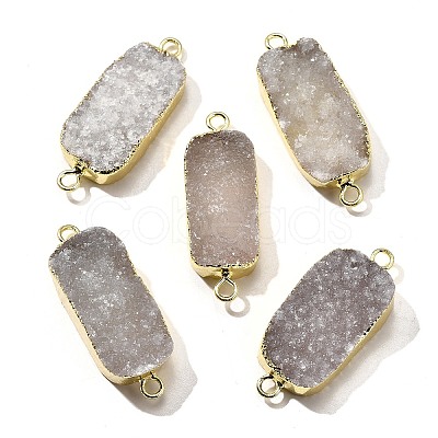 Natural Dyed Quartz Crystal Links Connector Charms G-K189-02LG-02-1
