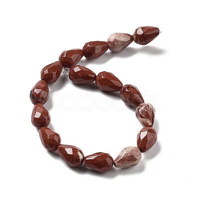 Natural Red Jasper Beads Strands G-P520-B04-01-1