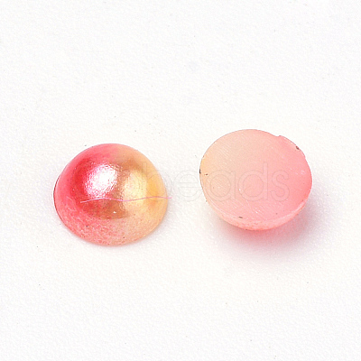 Imitation Pearl Acrylic Cabochons OACR-R063-6mm-14-1