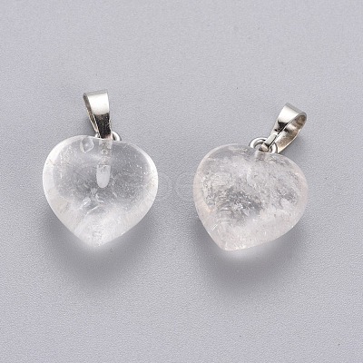 Natural Quartz Crystal Pendants G-J386-H07-1