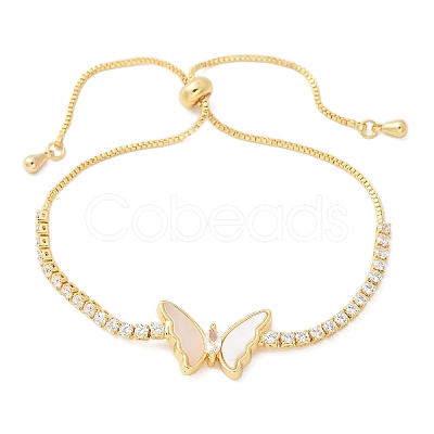 Adjustable Brass Shell Slider Bracelets BJEW-L699-01G-1