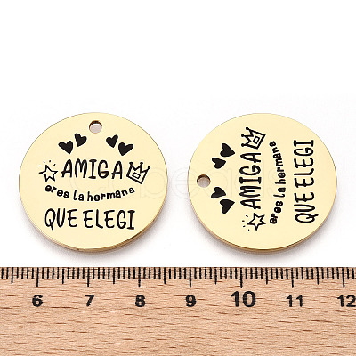 201 Stainless Steel Pendants STAS-T064-37G-7-1