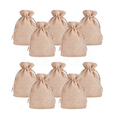 Burlap Packing Pouches Drawstring Bags ABAG-PH0001-14x10cm-05-1
