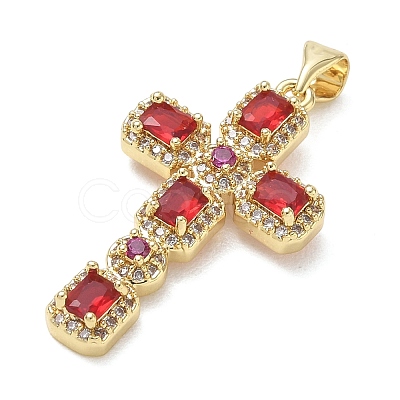 Brass Micro Pave Cubic Zirconia Pendants KK-CBA56EF-32G-1