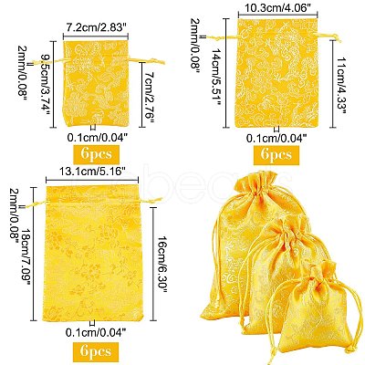 18Pcs 3 Style Cloth Packing Pouches ABAG-PH0001-11A-1