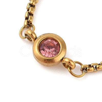 304 Stainless Steel Birthstones Rhinestone Adjustable Slider Ring RJEW-M015-01G-1