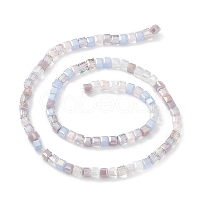 Gradient Color Electroplate Glass Bead Strands GLAA-E042-05D-1