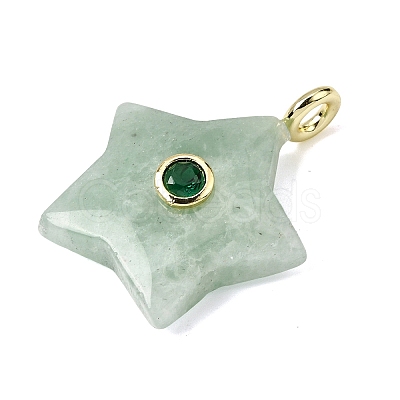 Natural Flower Amazonite Pendants G-Z157-01G-12-1