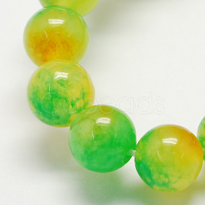 Two Tone Natural White Jade Bead Strands LS-G-R165-8mm-01-1