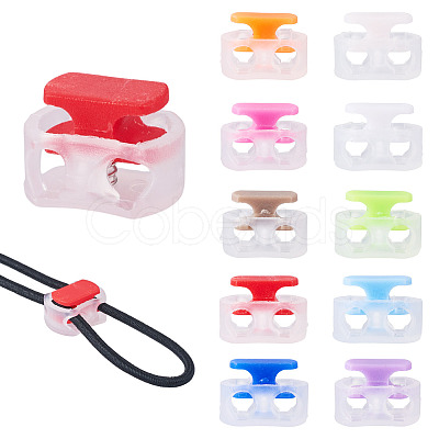 100Pcs 10 Colors Plastic Cord Locks KY-TA0001-66-1