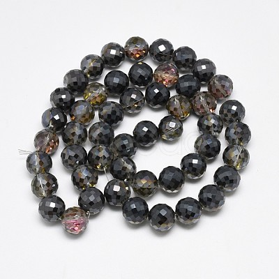 Electroplate Glass Beads Strands EGLA-Q086-12mm-02-1