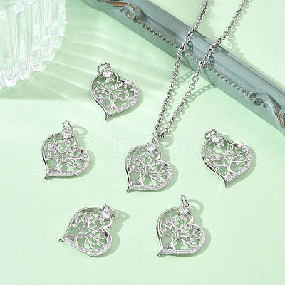 SHEGRACE Valentine's Day Brass Clear Cubic Zirconia Pendants XGRQ3K059-558P-1