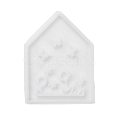 Easter Theme House with Butterfly & Flower Pattern DIY Silicone Table Lamp Molds SIMO-G008-01C-1