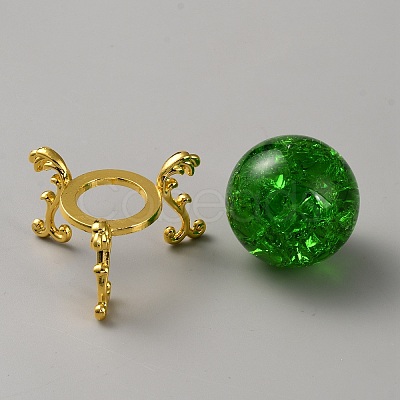 Glass Crystal Balls DJEW-WH0034-97G-01-1