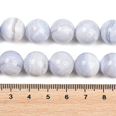 Natural Blue Lace Agate Beads Strands G-D106-A01-14mm-AB-1