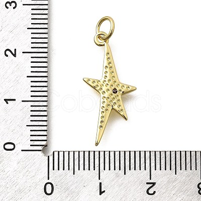 Brass Micro Pave Cubic Zirconia Pendants KK-Z093-19G-1