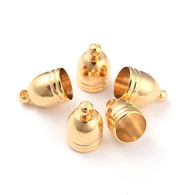 Brass Cord End Cap for Jewelry Making KK-O139-14D-G-1