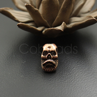 Skull Brass Beads FIND-WH0170-59A-1