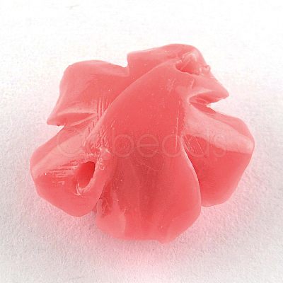 Dyed Flower Synthetical Coral Beads CORA-R011-30E-1