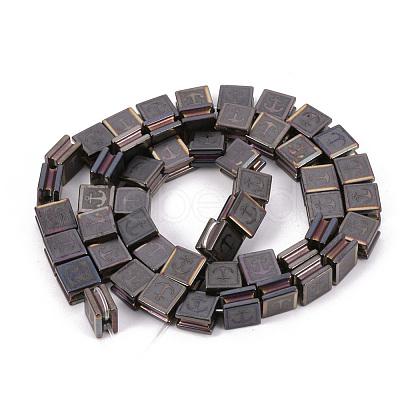 Electroplate Non-magnetic Synthetic Hematite Beads Strands G-Q986-006D-1