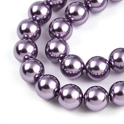 Baking Paint Pearlized Glass Pearl Bead Strands HY-N002-6mm-A14-1