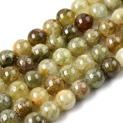 Natural Green Garnet Beads Strands G-G344-A04-8mm-1
