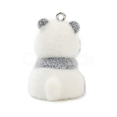 Animal Flocking Opaque Resin Pendants RESI-I353-01P-04-1