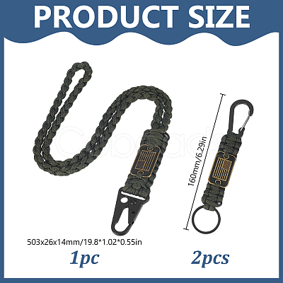 2Pcs Polyester Cord Rope Rock Climbing HJEW-HY0001-45B-1